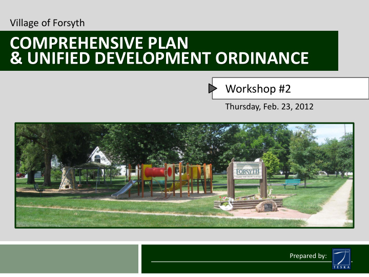 comprehensive plan unified development ordinance