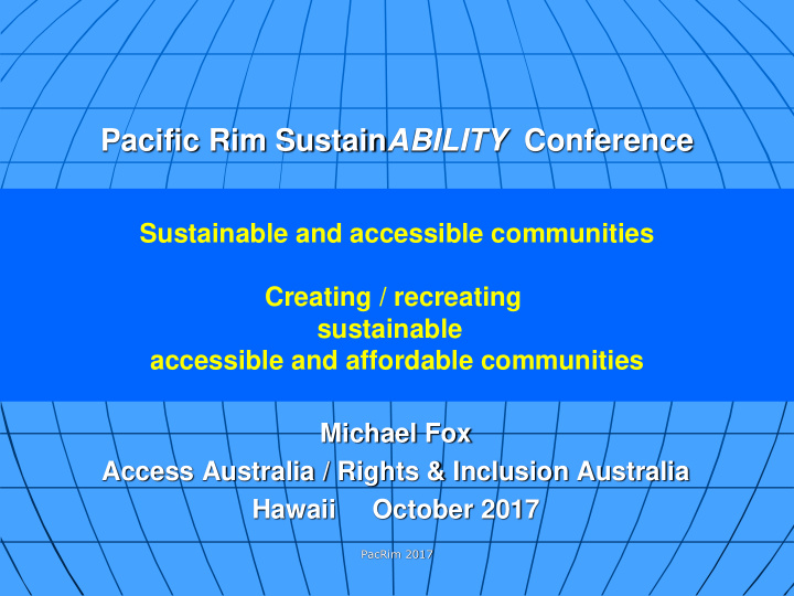 pacific rim sustain ability conference