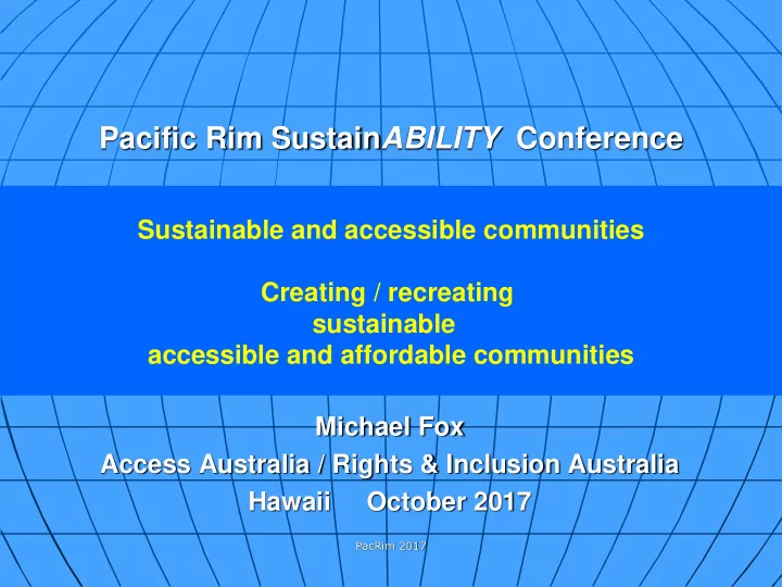 pacific rim sustain ability conference
