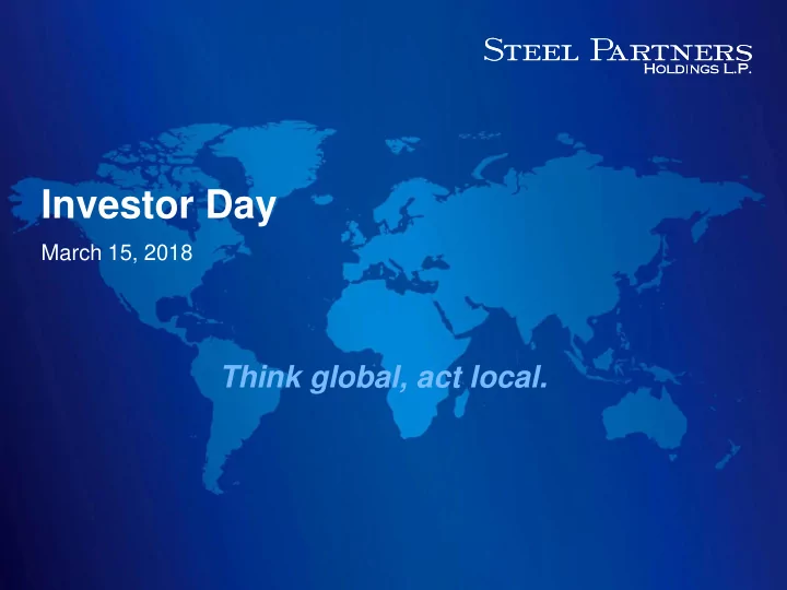 investor day