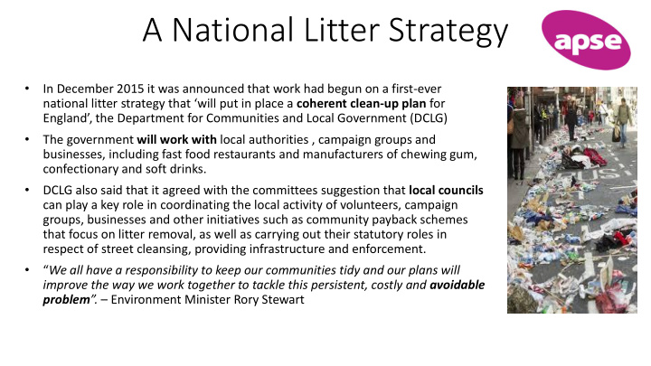 a national litter strategy