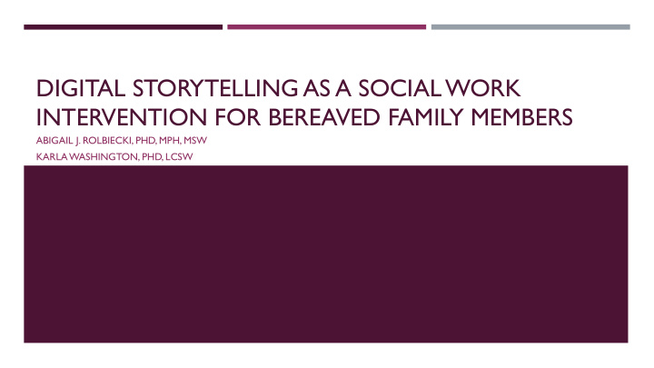 digital storytelling as a social work