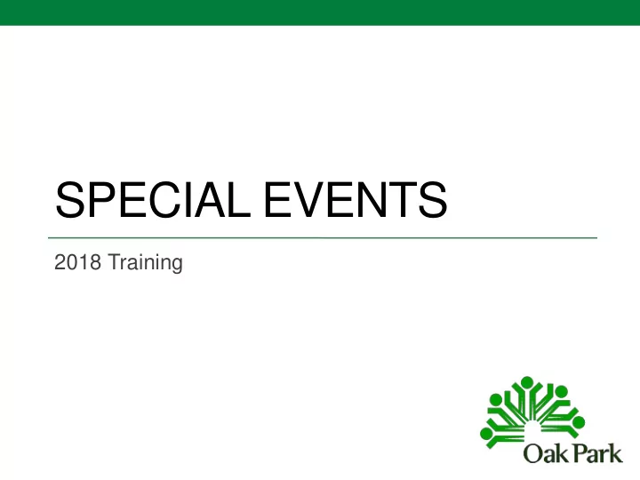 special events
