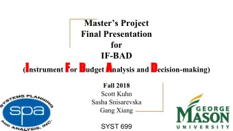Agenda  1. Problem Definition  2. Scope  3. Requirements  4. Approach  5. Verification and Tool Use