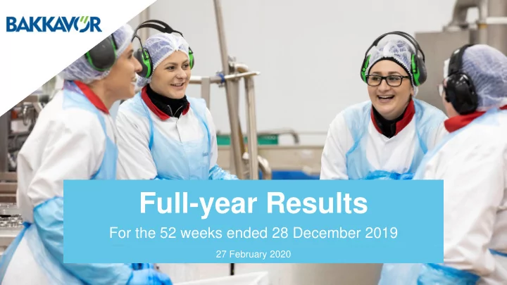full year results