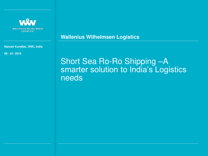 short sea ro ro shipping a