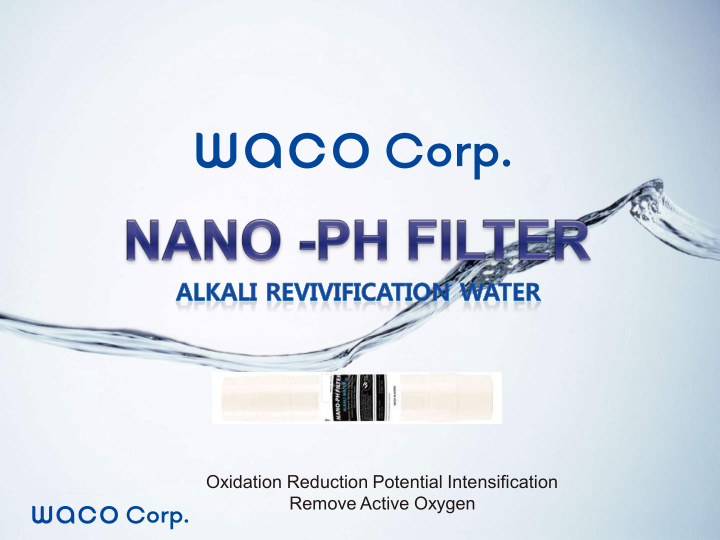 oxidation reduction potential intensification remove