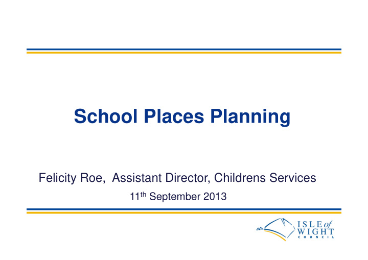 school places planning