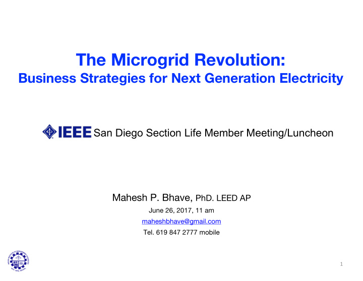 the microgrid revolution
