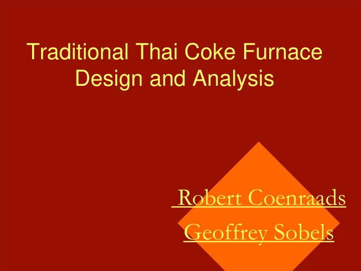 robert coenraads geoffrey sobels