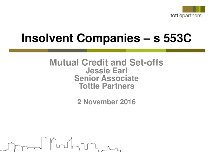 insolvent companies s 553c