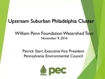 Physical Characteristics  Intensive land development  402,000 pop.  25% impervious surface