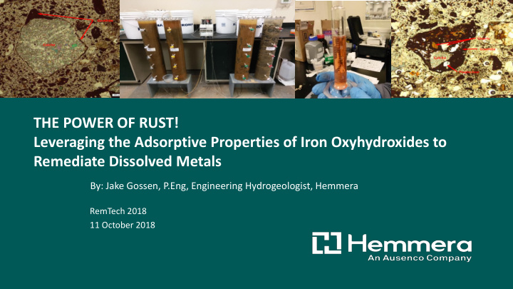 leveraging the adsorptive properties of iron