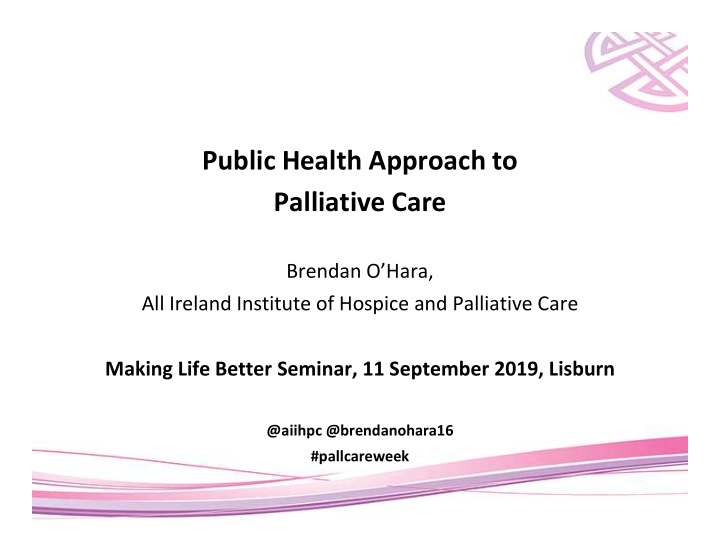 public health approach to palliative care