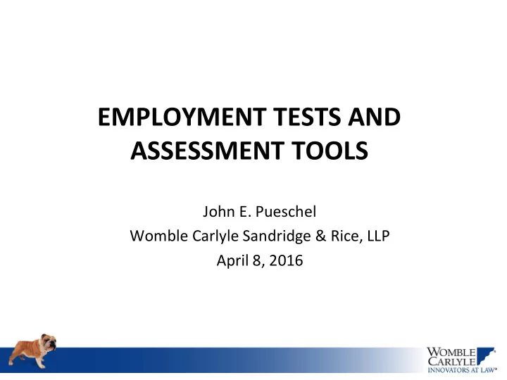 assessment tools