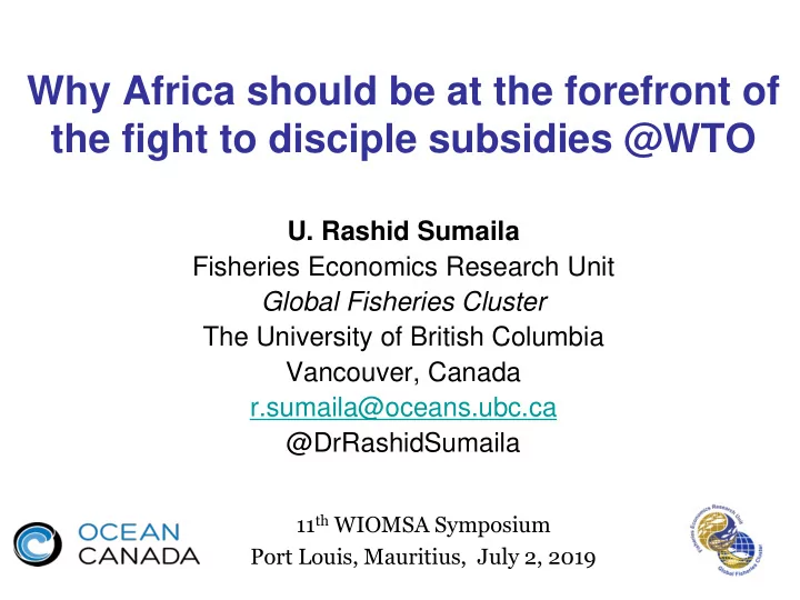 why africa should be at the forefront of the fight to