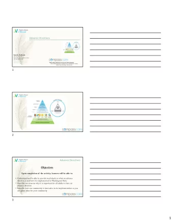 1  Advance Directives  Disclosures  No conflicts of  interest  No relevant relationships