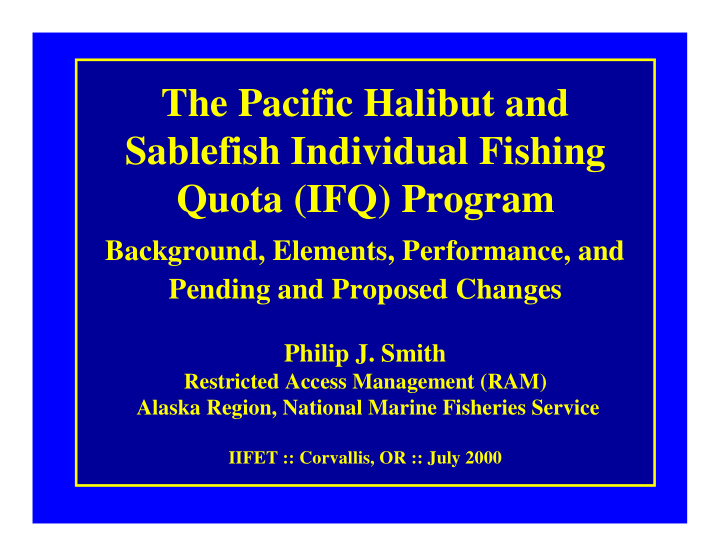 the pacific halibut and sablefish individual fishing