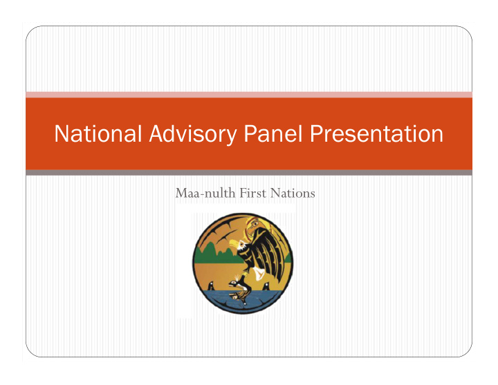 national advisory panel presentation