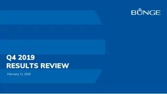 Q4 2019  RESULTS REVIEW  February 12, 2020  Forward-looking statements  Todays presentation