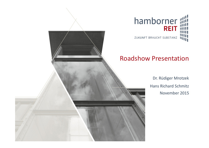 roadshow presentation