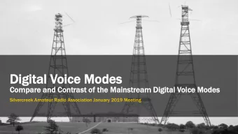 Di  Digi  gital  tal Voi  oice Mode  ce Modes  Com  ompare  pare an  and Con  ontra  trast  st of