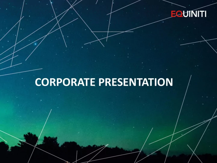 corporate presentation