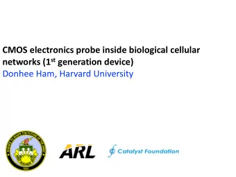 networks (1 st generation device)  Donhee Ham, Harvard University  Electrogenic cellular networks