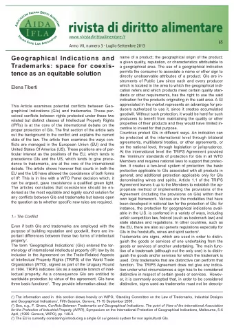 rivista di diritto alimentare  A  S  R  A  E  I  www.rivistadirittoalimentare.it  N  T  A  O  L  I