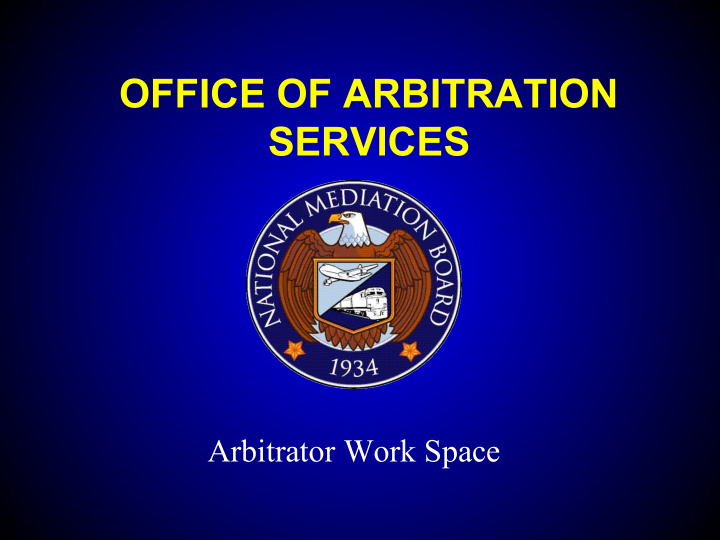 office of arbitration services