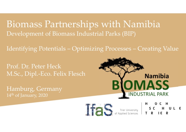 biomass partnerships with namibia