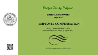 Fairfax County, Virginia  Fairfax County, Virginia  LINES OF BUSINESS  LINES OF BUSINESS  March