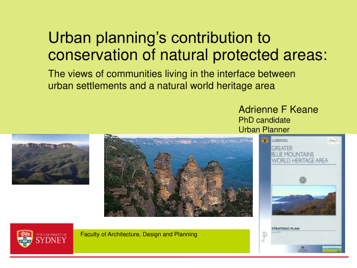 urban planning s contribution to conservation of natural