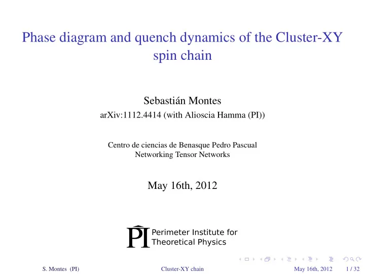 phase diagram and quench dynamics of the cluster xy spin