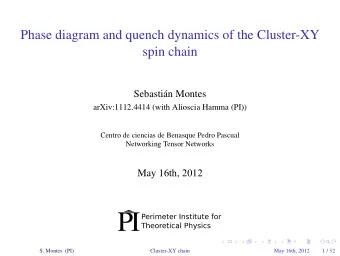 Phase diagram and quench dynamics of the Cluster-XY  spin chain  Sebasti  an Montes
