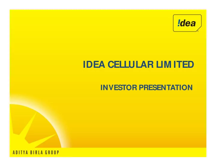 idea cellular lim ited