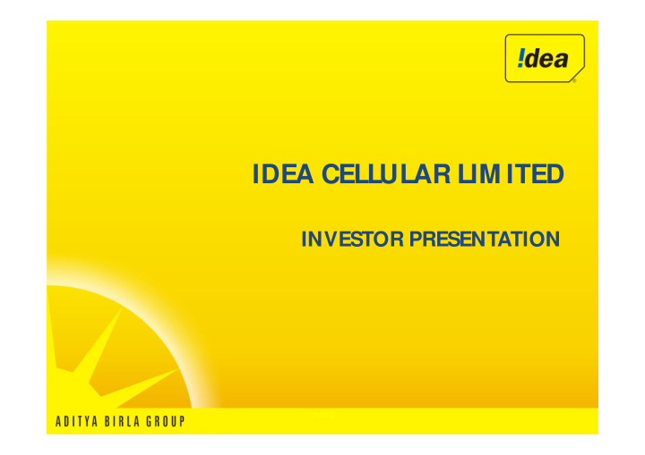 idea cellular lim ited