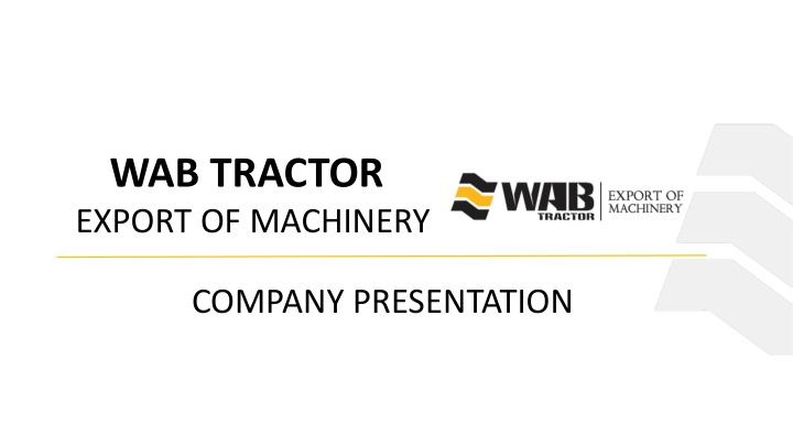 wab tractor