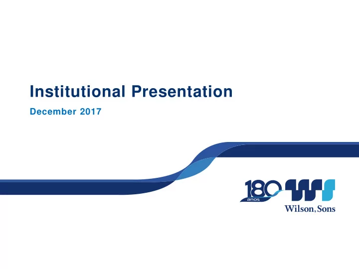 institutional presentation