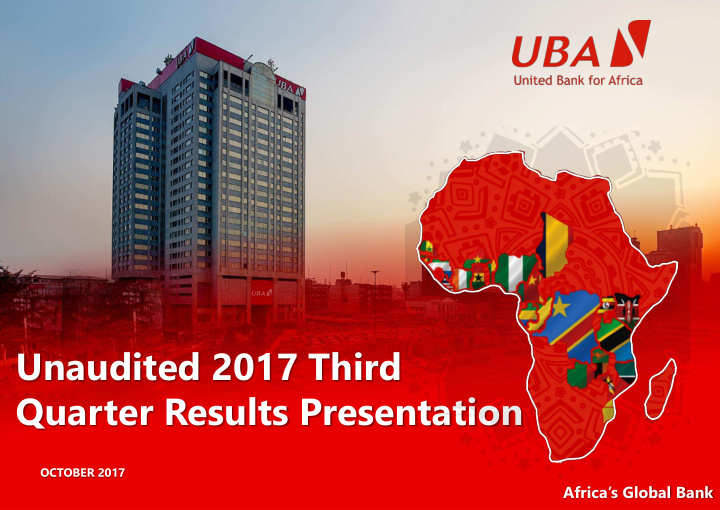 unaudited 2017 third quarter results presentation