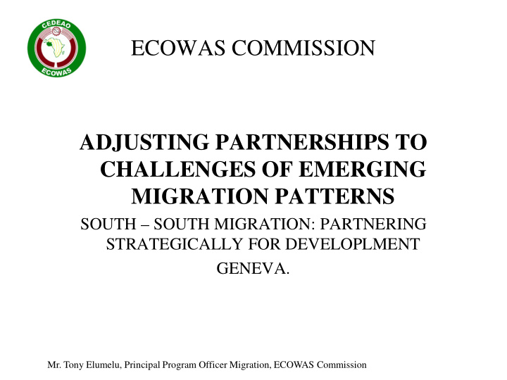 ecowas commission adjusting partnerships to challenges of