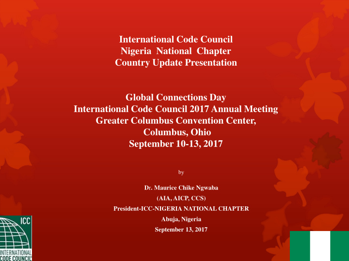 international code council nigeria national chapter