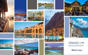 March 2017  1  Agenda  ODH : Leading Developer of Fully Integrated Towns  Projects Overview