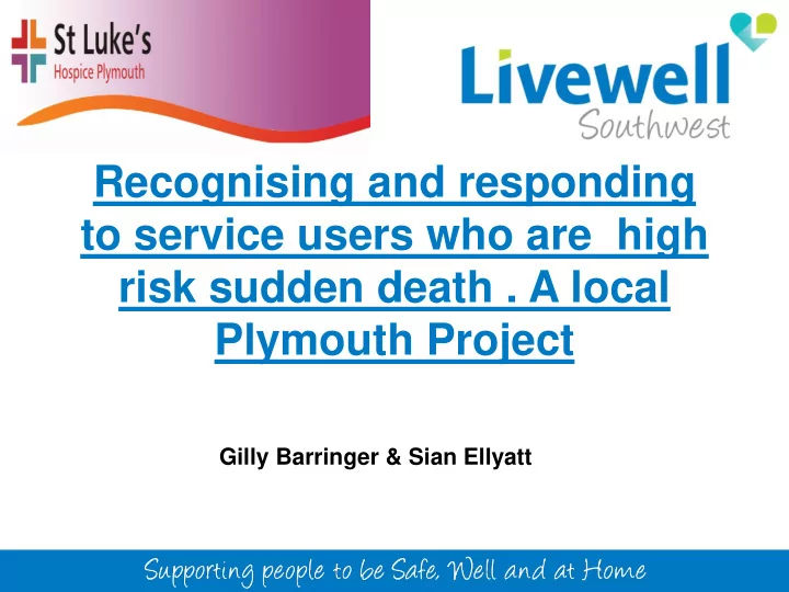 recognising and responding to service users who are high