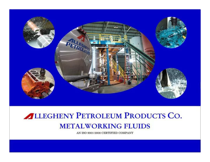 allegheny petroleum products co iso 9001 2008 certified