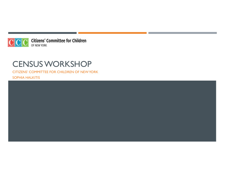 census workshop