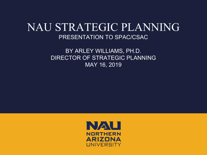 nau strategic planning