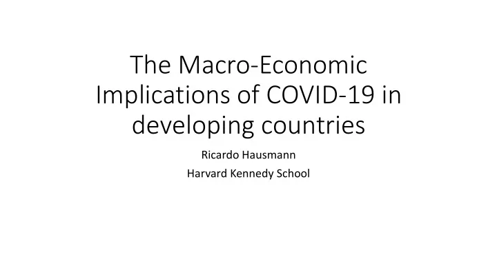 implications of covid 19 in