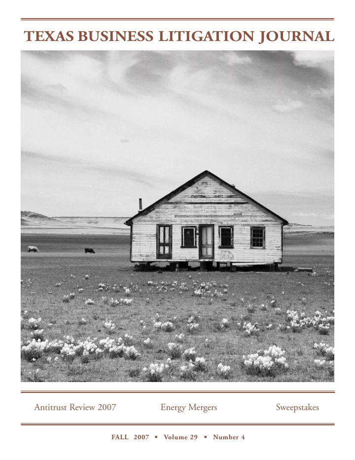 texas business litigation journal