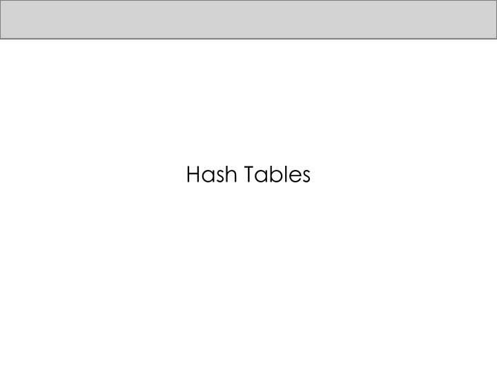 hash tables tables so far